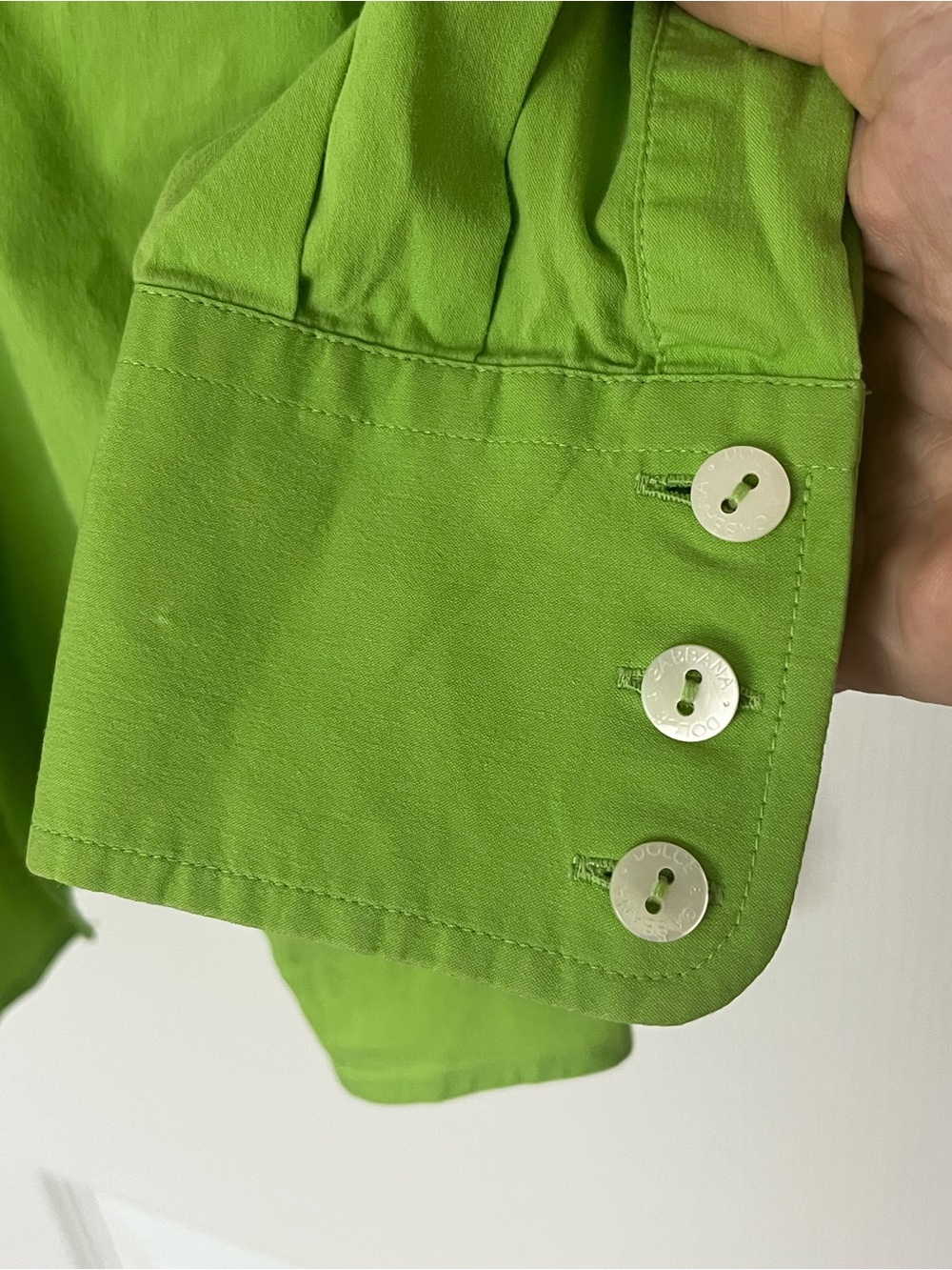 Dolce & Gabbana Lime Green Button-Down Cotton Shirt - Picture 13 of 15